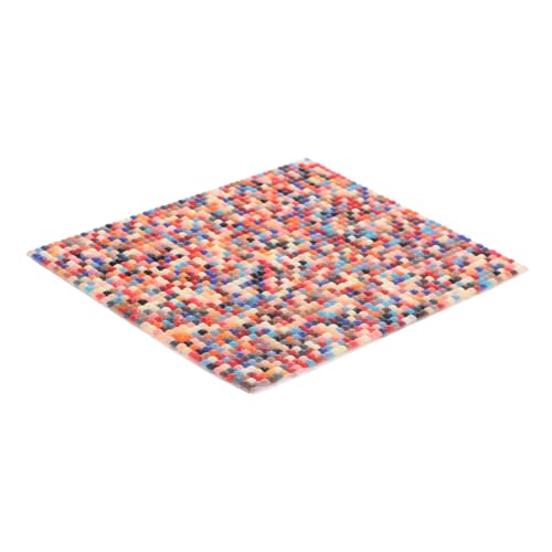HEMOTON Fliesentapete Puppenhaus-Teppich Puppenhaus-Tapete im Maßstab 1 12 Mini-Puppenhauszubehör Miniatur Badezimmerzubehör für Puppen Tapetenfliesen Tapetenziegel Plastik Colorful von HEMOTON