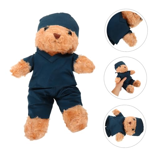 HEMOTON Fluffy Graduation Bear in Nurse Scrub Plush Doctor Bear Stuffed Animal Soft Travel Friendly Graduation Medical Students and Nurses Portable Comfort Toy HEMOTON Fluffy Graduation Bear in Nurse Scrub Plush Doctor Bear Stuffed Animal Soft Travel Friendly Graduation Medical Students and Nurses Portable Comfort Toy von HEMOTON
