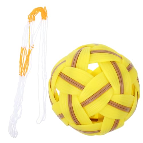 HEMOTON Fußball Kunststoff Fußball Dekor Ball Spielzeug Kunststoff Gewebt Ball Spielzeug Kunststoff Ball Fußball Spielzeug Kunststoff Sport Spielzeug Kunststoff Fußball Modell Outdoor von HEMOTON