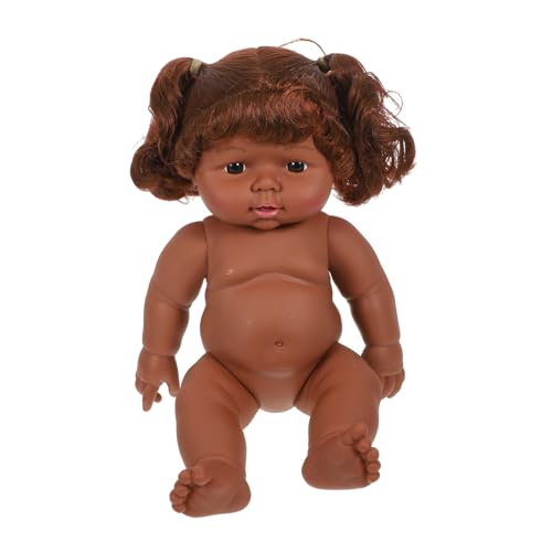 HEMOTON Ganzplastische Babypuppe Mädchenpuppe Realistische Babypuppe Puppen Für Lebensechte Puppen Kinderpuppen Realistische Puppe Babypuppe Interaktiv - babypuppe Coffee Vinyl von HEMOTON