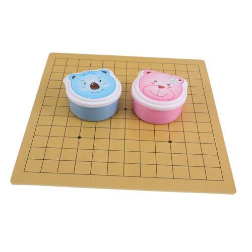 HEMOTON Go Spielset Doppel Seitiges Cartoon Brett mit Bären Thema Tragbares Schachspiel Fähigkeiten für Lernspiele und Strategisches HEMOTON Go Spielset Doppel Seitiges Cartoon Brett mit Bären Thema Tragbares Schachspiel Fähigkeiten für Lernspiele und Strategisches von HEMOTON