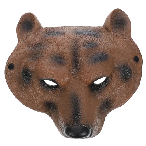 HEMOTON Halbgesichtige Tierbärenmaske Neuheitsmaske Waldtiermaske Bärenkostüm Für Erwachsene Braunbär-kostüm Halloween-maske Bären-gesichtsmaske Requisiten Pu Mann Bilden von HEMOTON
