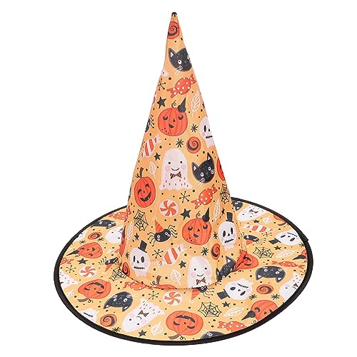 HEMOTON Halloween-Hexenhut Hexenhut für Frauen Halloween-Cosplay-Zubehör Hexenhut-Lichter Hexenhut für die Party halloween kopfbedeckung Cosplay Hexenhut Hexenhüte Party-Hexenhut Baumwolle von HEMOTON