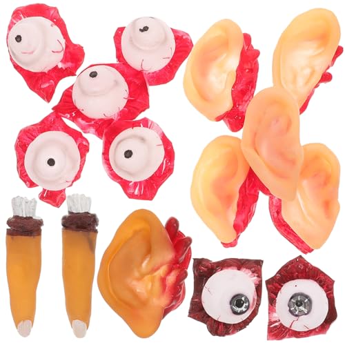 HEMOTON Halloween-Körperorgan Halloween grusel Halloween Costume Halloween-Dekoration Halloween-Augapfel gefälschter Finger Lüfter Simulation Gehirn Prop Halloween-Gehirnstütze von HEMOTON