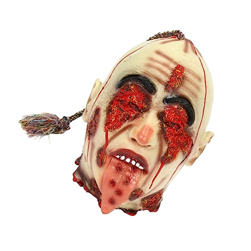 HEMOTON Halloween hängender Geist enthauptet Dekoration beängstigend Abschlussball gefälscht Halloween-Kopf Halloween Decor halloweendeko Ghost Props Kopfstütze Interne PP-Baumwollfüllung von HEMOTON