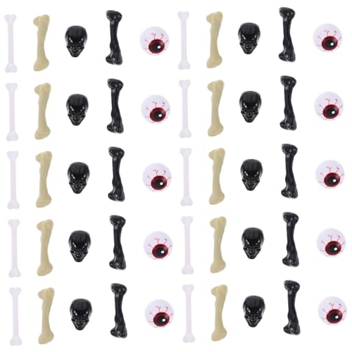 HEMOTON Halloween mit Realistischen Hohlen Augenbällen Schädeln und Knochen Detailgetreu mit Blutgefäßen Leicht und Tragbar für Gruselige Halloween Party-Dekoration von HEMOTON