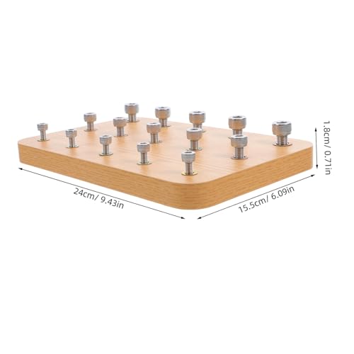 HEMOTON Handrehabilitation Holz Steckbrett mit Schrauben für Fingerkoordination Fingerübungsgerät aus Langlebigem Holz Einfach zu Bedienen für Heim Kliniktraining HEMOTON Handrehabilitation Holz Steckbrett mit Schrauben für Fingerkoordination Fingerübungsgerät aus Langlebigem Holz Einfach zu Bedienen für Heim Kliniktraining von HEMOTON