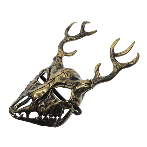HEMOTON Hirschgeweih Maske Halloween Abnehmbar Tierkopfmaske Cosplay Kostüm Party Tiermaske Atmungsaktiv Einzigartiges Design für Erwachsene und Cosplay Fans HEMOTON Hirschgeweih Maske Halloween Abnehmbar Tierkopfmaske Cosplay Kostüm Party Tiermaske Atmungsaktiv Einzigartiges Design für Erwachsene und Cosplay Fans von HEMOTON