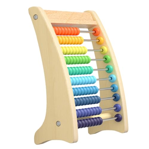 HEMOTON Holz Abakus Rechenhilfe für Pädagogisches Mathe Lernspielzeug Sicheres Montessori Additions Subtraktions übungsspielzeug Farbenfrohes Rechenperlen für Vorschule und Grundschule von HEMOTON