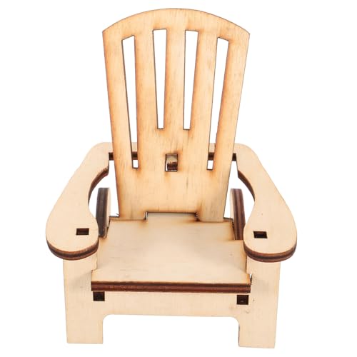 HEMOTON Holz Hocker Spielzeug Mini Stuhl Modell Miniatur Puppe Decor Jungen und Mädchen Kreative Spielzeug von HEMOTON