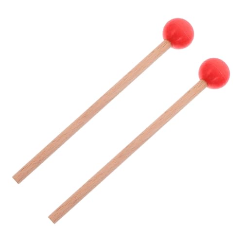 HEMOTON Holz Mallets mit Gummikopf Ergonomisch Vielseitig für Marimba Xylophon Zungentrommel Professionell für Bühne und Musikunterricht Komfortabel und Langlebig von HEMOTON