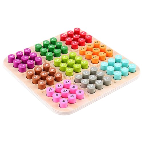 HEMOTON Holz Sudoku Spielbrett für Ab Jahren Pädagogisches Denkspiel mit Glatter Oberfläche Fördert Gehirnentwicklung und Handkoordination Tragbares Lernspielzeug für Einzel Gruppenspaß von HEMOTON