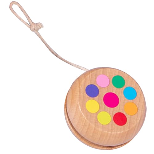 HEMOTON Holz Yo yo Kleines Fingertipp Ball mit Niedlicher Tieroptik Portables Fingerkoordinationstraining Flexibles Lernspielzeug für Kleinkinder und Jungen Mädchen von HEMOTON