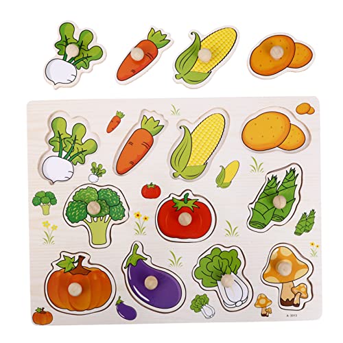 HEMOTON Holzpuzzle Gemüse Holz Steckpuzzle Montessori Lernspielzeug für Kleinkinder Motorik HEMOTON Holzpuzzle Gemüse Holz Steckpuzzle Montessori Lernspielzeug für Kleinkinder Motorik von HEMOTON