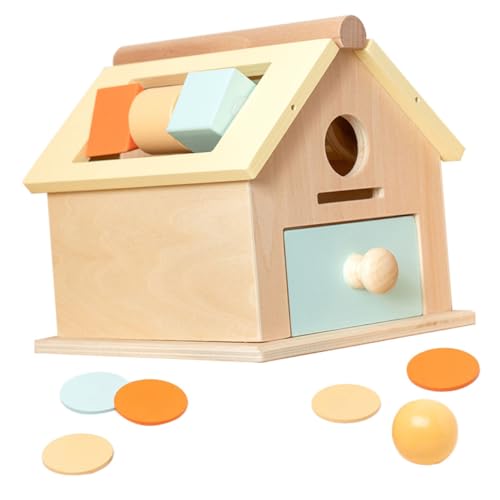 HEMOTON Holzspielzeug für Kleinkinder Ab Jahr Montessori Lernspielzeug mit Wurf Münzbox Fördert Feinmotorik Farb Formenerkennung Pädagogisches HEMOTON Holzspielzeug für Kleinkinder Ab Jahr Montessori Lernspielzeug mit Wurf Münzbox Fördert Feinmotorik Farb Formenerkennung Pädagogisches von HEMOTON
