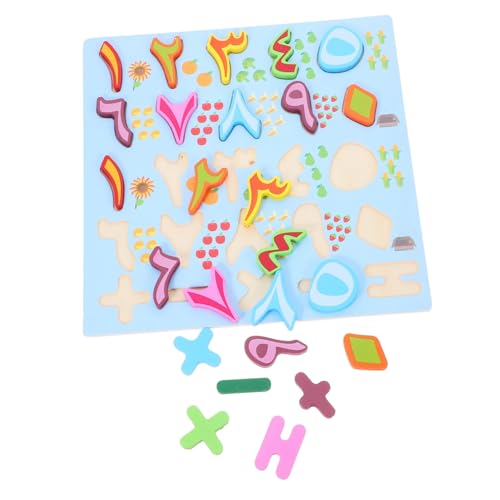HEMOTON Holz-Alphabet-Puzzle-Set Montessori-Spielzeug Für Kleinkinder Buchstabenerkennung Und Zuordnungsspiel Für Kinder von HEMOTON