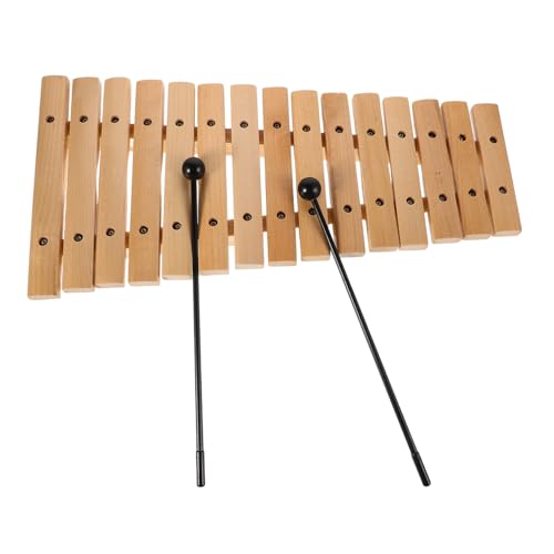 HEMOTON Holzxylophon Für Jungen Und Mädchen Kleinkind-lernspielzeug-set 15-ton-xylophon Mit Schlägeln Musikinstrument Vorhanden von HEMOTON