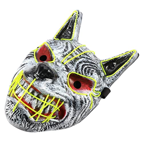 HEMOTON Horror-Maske halloween horror halloween grusel horror masken gruselige masken opmasken beängstigend gruseliges Halloween Halloween-Maske halloween leuchtende maske Plastik Colorful von HEMOTON