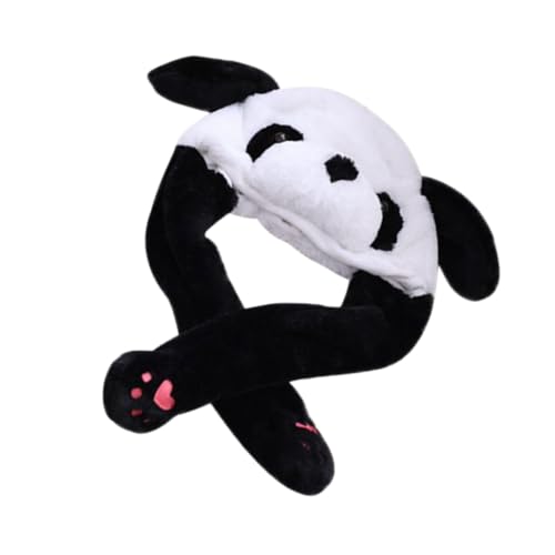 HEMOTON Hüte Panda-Hut Hut mit beweglichen Ohren Ohrenmütze Ohren Hut Aufrechte Ohren Ohrstöpsel von HEMOTON
