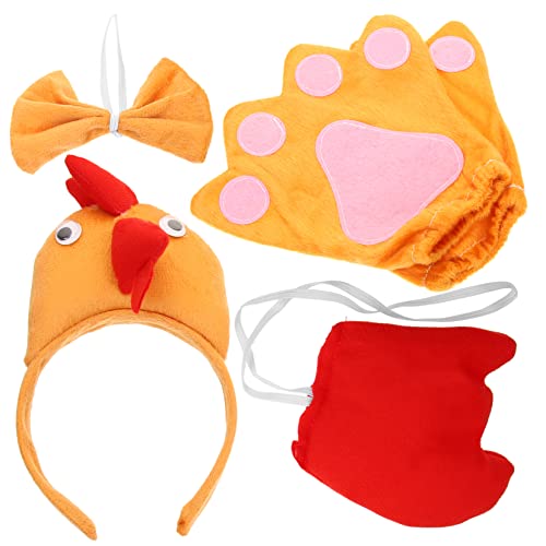 HEMOTON Huhn Stirnband Set Ostern Cosplay Zubehör mit Tiermotiv Leichter und Bequemer Haarreif für Mottopartys Geburtstage und Halloween Teiliges Hühnerkostüm für Mädchen von HEMOTON