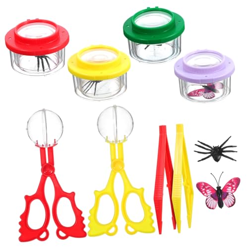 HEMOTON Insekten Beobachtungsbox Teilig mit Lupe Transparentem Behälter Pinzette und Clips für Schonenden Insektenfang und Naturkundliche Erkundung von Kindern und Pfadfindern HEMOTON Insekten Beobachtungsbox Teilig mit Lupe Transparentem Behälter Pinzette und Clips für Schonenden Insektenfang und Naturkundliche Erkundung von Kindern und Pfadfindern von HEMOTON