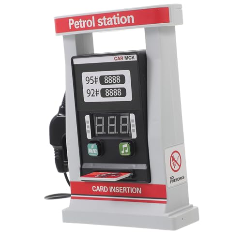 HEMOTON Jungs Spielzeug Simulierte Tankstelle Spielzeug Spielsachen Miniatur-tankstellenmodell DIY-tankstellenmodelle Tankstellenstütze Puppenhaus-tankstelle Miniatur-tankstellendekoration Rot Abs von HEMOTON