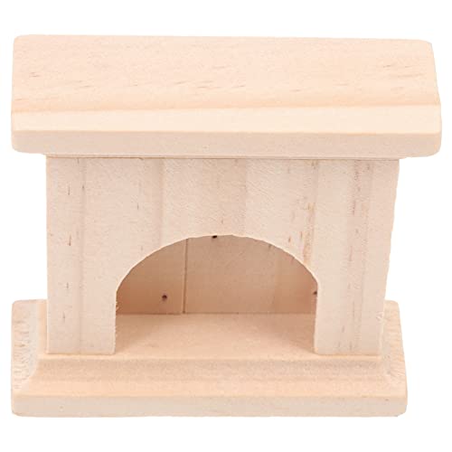 HEMOTON Miniatur-Kamin-Ornament Aus Echtem Holz Für Puppenhaus-Dekoration Mini- -Requisite -Werkzeug Halloween- von HEMOTON