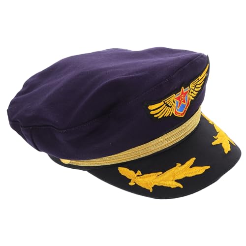 HEMOTON Kapitänsmütze mit Goldener Stickerei Verstellbare Baumwollmatrosenmütze für Jungen und Mädchen Seemannsmütze für Karneval Kostümparty Halloween und Cosplay HEMOTON Kapitänsmütze mit Goldener Stickerei Verstellbare Baumwollmatrosenmütze für Jungen und Mädchen Seemannsmütze für Karneval Kostümparty Halloween und Cosplay von HEMOTON