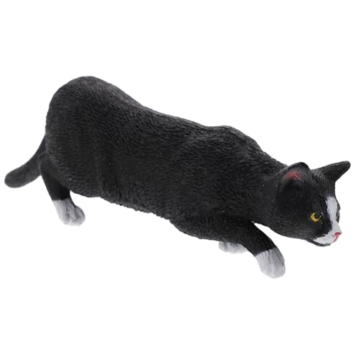HEMOTON Katzenfiguren Zur Dekoration Putterhalter Kätzchenmodell Wanddekorationsreifen Durchsichtige Laschen Displays Kleines Gestell Mehrere Zwerge Drehteller Katzenornament von HEMOTON