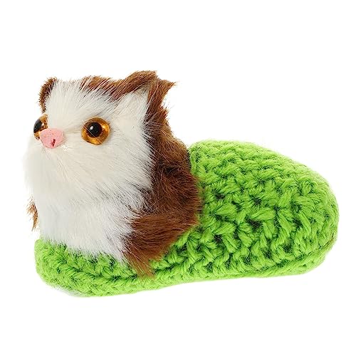 HEMOTON Katzenschmuck Kuscheltier Animal Figures Katzen Fanartikel Katzen katzenzubehör Feenfenster Guck-Guck katzenspielzeug Katzen-Wohnkultur Miniaturkatze Garn Green HEMOTON Katzenschmuck Kuscheltier Animal Figures Katzen Fanartikel Katzen katzenzubehör Feenfenster Guck-Guck katzenspielzeug Katzen-Wohnkultur Miniaturkatze Garn Green von HEMOTON