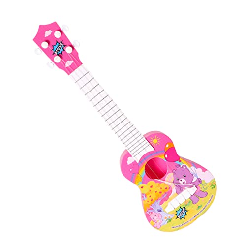 HEMOTON Blaue Kindersimulation Cartoon Plektrum Musikspielzeug Spielzeuge Musikinstrumente, Spielzeug Mini-Instrumente-Spielzeug Weiß Ukulele Gitarre von HEMOTON