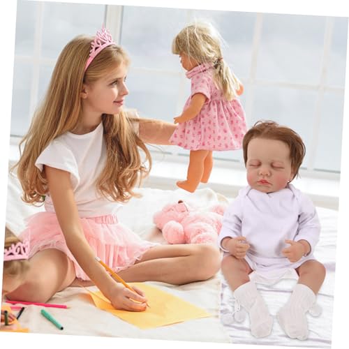 HEMOTON Kleine Babypuppe Realistische Babypuppe Babypuppenzubehör Reborn Babypuppen Gefälschter Babyjunge Lebensechtes Lebendige Weiche Simulationspuppe Kleine von HEMOTON