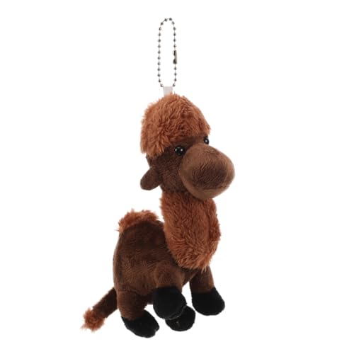 HEMOTON Kleiner Kamelanhänger Stoffpuppen Geschenkdekoration Puppentiere Ersatzpuppen Geschenktiere Reptilientankdekoration Geschenkpuppen -Dekoration Cartoon-Puppen Legierung Coffee von HEMOTON