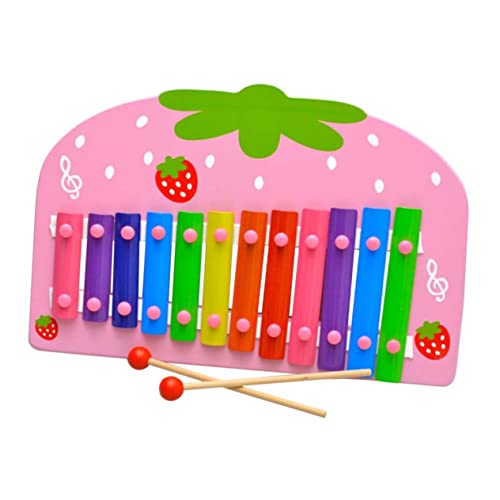 HEMOTON Klopfe auf das Klavier Hölzernes hämmerndes Xylophon Spielzeuge Kinder Musikinstrumente kinderinstrumente tragbares Schlaginstrument Musikalisches Klopfspielzeug Hand klopfen Eisen von HEMOTON