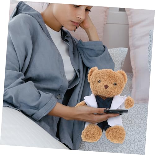 HEMOTON Kreativer Arztbär Plüsch Kuscheltier mit Arztuniform Detailreiches Stofftier als für Medizinstudenten Sammler Vielseitig als Deko Kissen oder Geeignet HEMOTON Kreativer Arztbär Plüsch Kuscheltier mit Arztuniform Detailreiches Stofftier als für Medizinstudenten Sammler Vielseitig als Deko Kissen oder Geeignet von HEMOTON