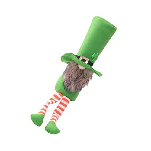 HEMOTON Kuschelige Saint Patricks Day Puppe Stoffpuppe mit Fluffy Plüschbeinen Cartoon Dekoration für Party und Foto Requisiten von HEMOTON