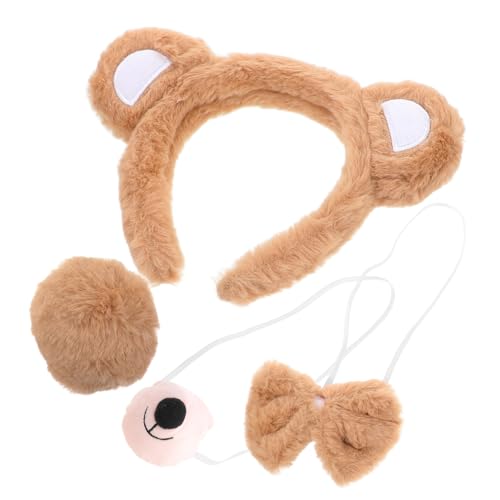 HEMOTON Kuscheliges Bären Ohren Stirnband Set Teilig mit Fake und Schleife für Cosplay Karneval Halloween und Partys Komfortabel Niedlich Kreatives Tierkostüm Zubehör HEMOTON Kuscheliges Bären Ohren Stirnband Set Teilig mit Fake und Schleife für Cosplay Karneval Halloween und Partys Komfortabel Niedlich Kreatives Tierkostüm Zubehör von HEMOTON