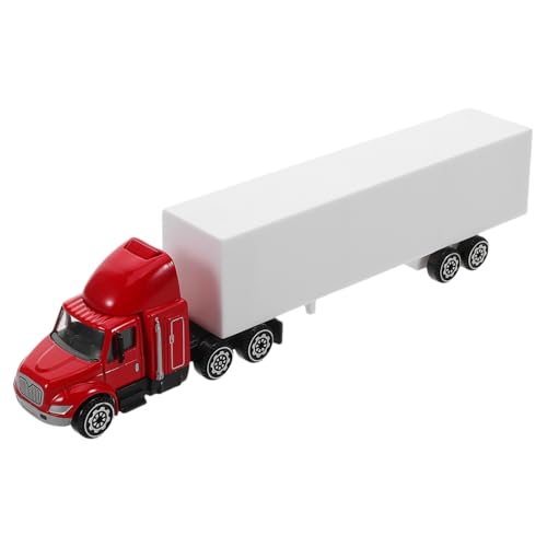 HEMOTON LKW-Modell Aus Container-LKW-Spielzeug Realistische Fahrzeuddarstellung Sammler-Ornament Junge Mädchen-Spielzeug Für Jungen von HEMOTON