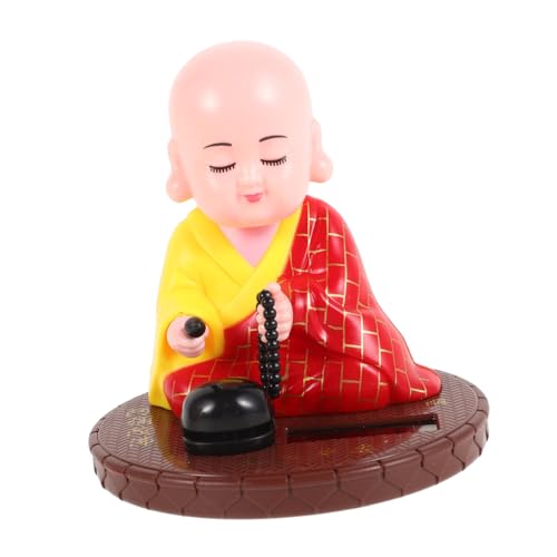 HEMOTON Lachende Buddha-Statue Dashcam Auto Desktop - Wackelköpfe Für Autos Mönchsfiguren Autofiguren Für Armaturenbrett Chinesische Kleine Buddha-mönchsstatue Plastik von HEMOTON