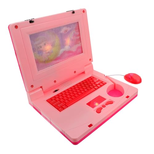 HEMOTON Lernspielzeug Laptop für Kleinkinder Pädagogischer Computer mit Musik und Lichteffekten Fördert Feinmotorik Kognitive Entwicklung und Interaktives Lernen Rosa von HEMOTON
