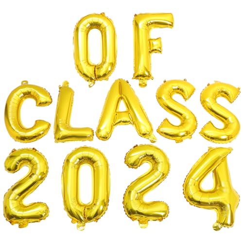 HEMOTON Luftballons Der Klasse 2024 16-Zoll-Folien-Abschlussballons für Abschlussdekorationen Dekorationen Der Klasse 2024 Dekorationen für Abschlussfeiern HEMOTON Luftballons Der Klasse 2024 16-Zoll-Folien-Abschlussballons für Abschlussdekorationen Dekorationen Der Klasse 2024 Dekorationen für Abschlussfeiern von HEMOTON