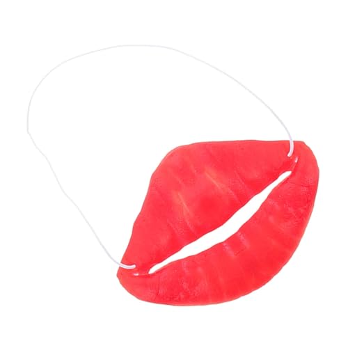 HEMOTON Lustige Mundspielzeug Rote Lippen Requisiten Lustige Rote Lippen Im Gesicht Halloween-Wurst-Mund- Streich-Gadgets Kniffliger Streich Lustige Falsche Lippen Emulsion von HEMOTON