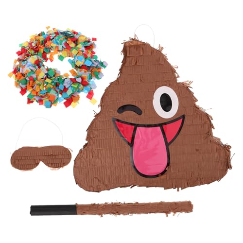 HEMOTON Lustige Poop Pinata mit und Augenbinde Inklusive Konfetti für Erwachsene Geburtstag Partyspiel Witzige Geburtstagsdeko Einfach Aufzuhängen Familienparty Spaß HEMOTON Lustige Poop Pinata mit und Augenbinde Inklusive Konfetti für Erwachsene Geburtstag Partyspiel Witzige Geburtstagsdeko Einfach Aufzuhängen Familienparty Spaß von HEMOTON