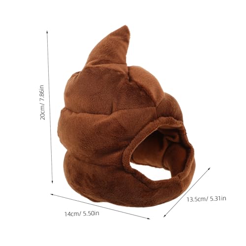 HEMOTON Lustiger Poop Cap Faschingshut Karneval Kostüm Mütze Originelle Kopfbedeckung Partyaccessoire für Halloween und Verkleidung von HEMOTON