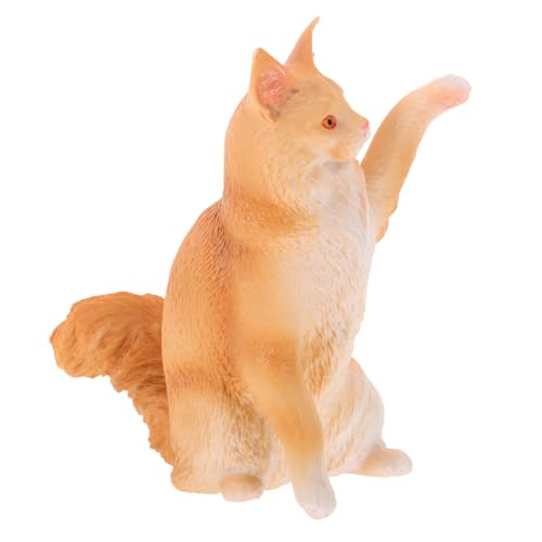 HEMOTON Maine- -Katzenmodell Miniatur-Katzenfigur Desktop-Katzenverzierung Spielzeuge Kinderspielzeug gefälschtes Katzenmodell Requisite für Katzenfotos Haustier Katze von HEMOTON