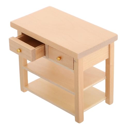 HEMOTON Maßstab Holzfarben Miniaturmöbel für Kreative DIY Zubehör für Sammler und Puppenhaus Dekoration von HEMOTON
