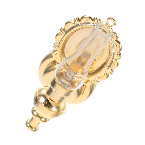 HEMOTON Maßstab LED Hausmodell Vintage Europäischer Stil Transparent Abdeckung Weiches Licht Realistische Puppenhaus Deko Zubehör von HEMOTON