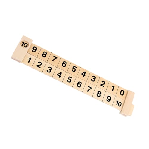 HEMOTON Mathe-Spielzeug Lernspielzeug Rechnerspielzeug aus Holz Zahlen Lernen frühkindliche aufklärung Spielset aus Holz Spielzeuge Zahlen passendes Lineal Zahlenzerlegungslineal hölzern von HEMOTON