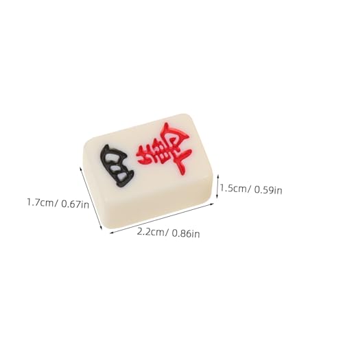 HEMOTON Mini Chinesisches Mahjong Set mit Gravierten Soliden Spielsteinen Tragbares Kompaktes Reisespiel für Anfänger Familie Camping Partys und Wohnheime Platzsparend und Langlebig von HEMOTON