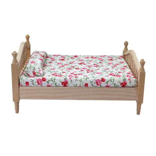 HEMOTON Mini Doppelbett Kleines Hausbett Kleiner Tisch Einrichtung Heimdekoration Puppenhausmöbel Im Maßstab 112 Kleine Hausdekoration Für Kleines Schlafzimmer HEMOTON Mini Doppelbett Kleines Hausbett Kleiner Tisch Einrichtung Heimdekoration Puppenhausmöbel Im Maßstab 112 Kleine Hausdekoration Für Kleines Schlafzimmer von HEMOTON